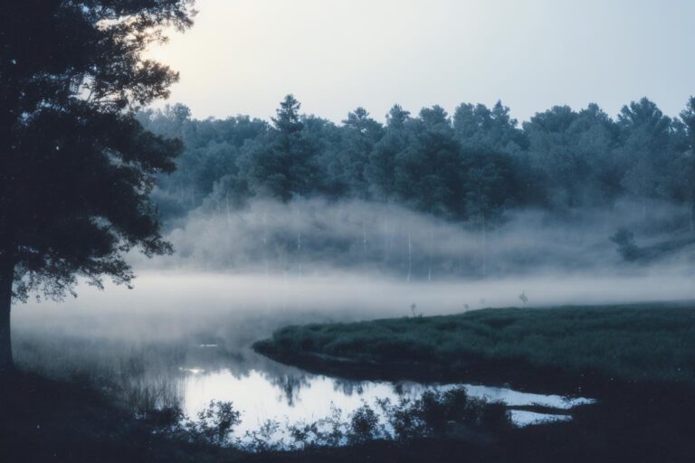 fennPhoto_v10 - ai art image - a foggy lake, sycamore trees, - AI Art - Image Generator - Stable Diffusion